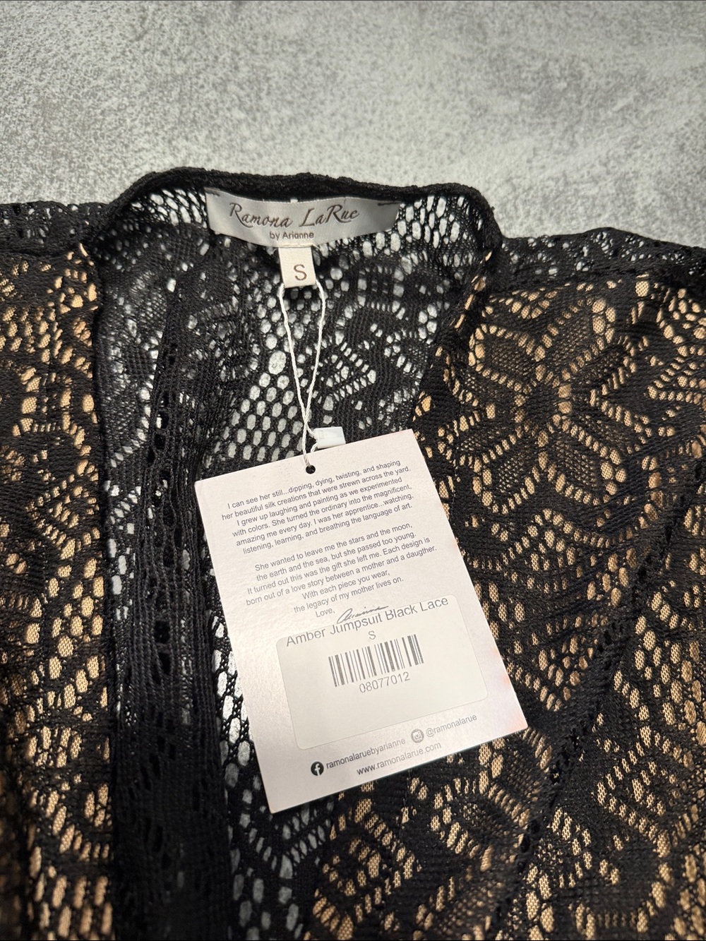 Ramona LaRue Amber Black Lace Jumpsuit
